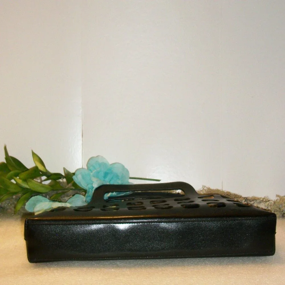 SOLD! Timmy Woods Beverly Hills Collection Black Clutch 14" x 6" Removable Liner - Picture 10 of 13